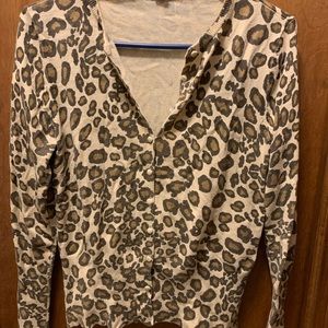 Cheetah print sweater.